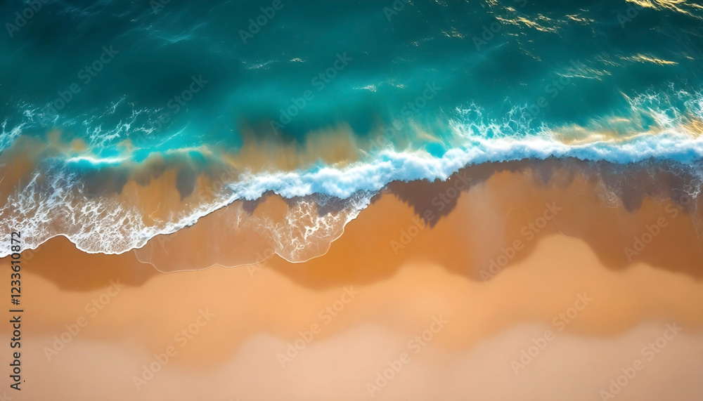 A stunning tropical beach view where the rolling ocean waves create delicate foamy patterns along the smooth and serene shore
A stunning tropical beach view where the rolling ocean waves create delicate foamy patterns along the smooth and serene shore