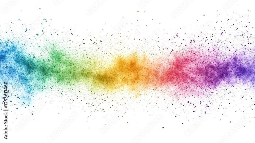 Obraz premium Rainbow Color Confetti Falling: Rainbow color confetti falling down,