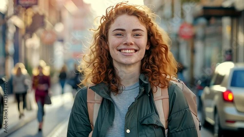 Wallpaper Mural The Smiling Woman Outdoors Torontodigital.ca