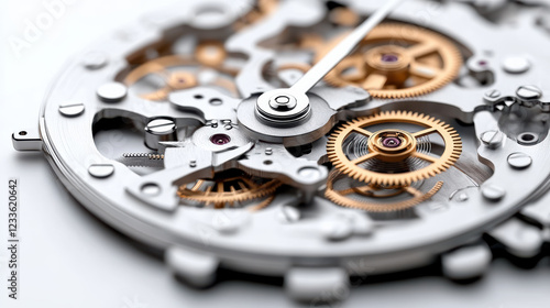 Wallpaper Mural Intricate mechanical watch movement with gears and springs, showcasing craftsmanship Torontodigital.ca