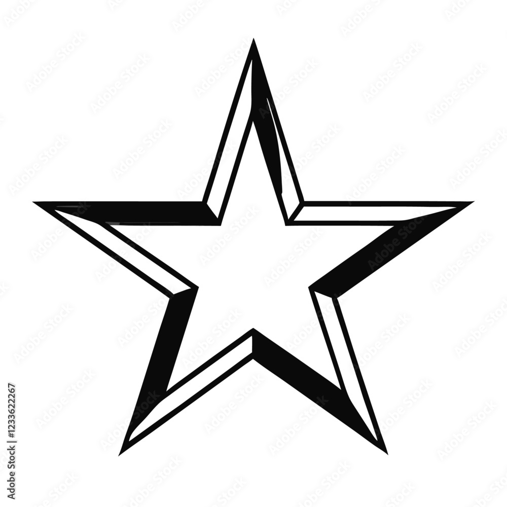 Fototapeta premium Star icon in simple style isolated vector illustration (3)
