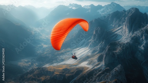 Paragliding Adventure over Majestic Mountain Peaks