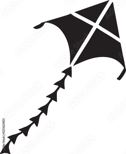 Beautiful Kite Silhouette Vector Art for Graphic Designer