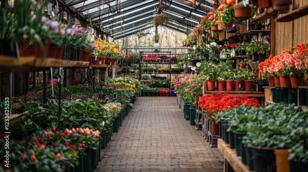 Vibrant Greenhouse: A Colorful Array of Plants Vibrant Greenhouse: A Colorful Array of Plants