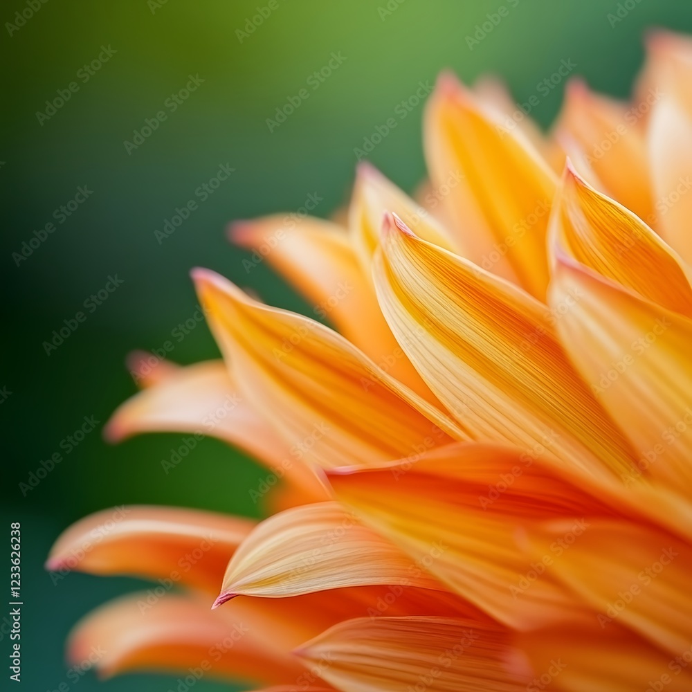 Orange Dahlia Flower Petal Macro Close-up Orange Dahlia Flower Petal Macro Close-up