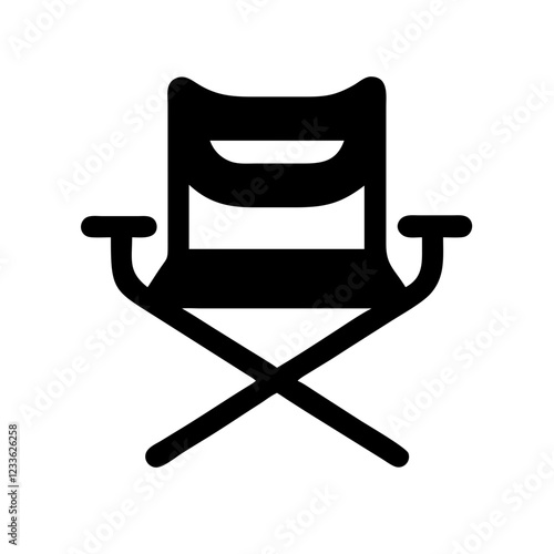 camping chair icon design