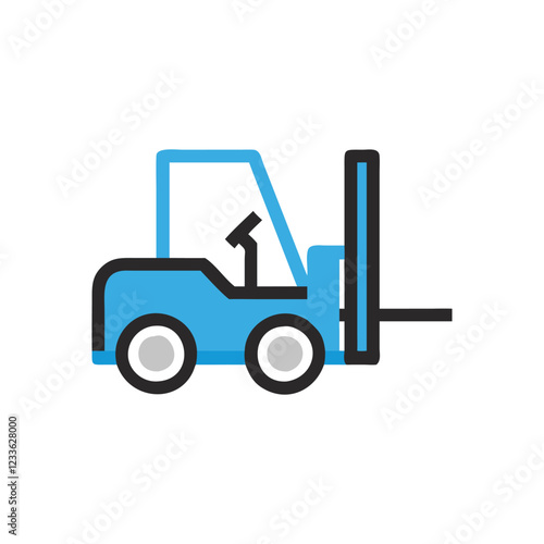  Material Handling Forklift Icon Design