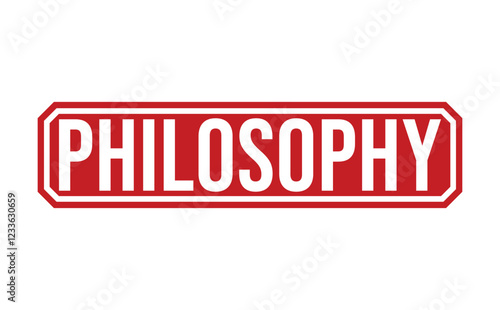 PHILOSOPHY Red rubber stamp on white background. PHILOSOPHY stamp sign. PHILOSOPHY stamp.