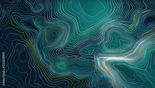 Stunning Contour Line Topographic Map Showcasing Ocean and Land Formations at High Resolution, Demonstrating Detailed Coastal and Mountainous Terrain on January , .