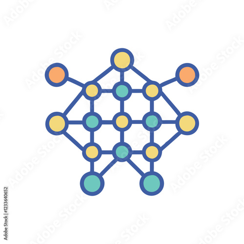  Modern Neural Network Icon for Data Science