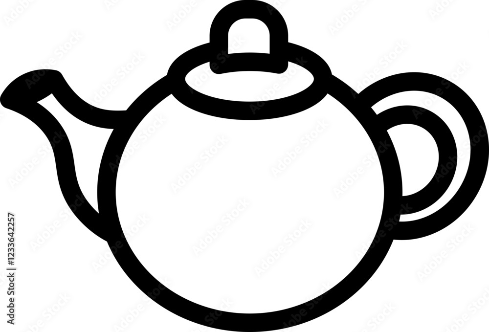 Obraz premium teapot vector outline