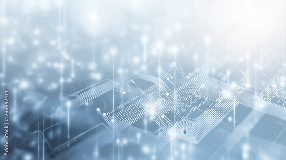 Fototapeta premium Digital background perfect for tech processes, neural networks, artificial intelligence, data transfer and security, ai generated background for digital storage, multimedia presentations