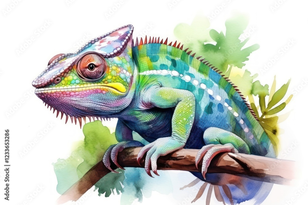 Fototapeta premium Chameleon reptile animal iguana.