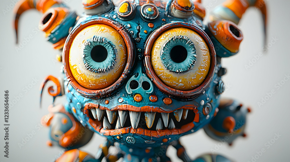 3D Illustration Whimsical Monster Character Design 3D Illustration Whimsical Monster Character Design