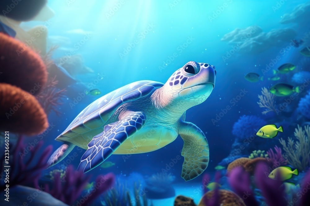 Obraz premium Sea underwater aquarium outdoors.