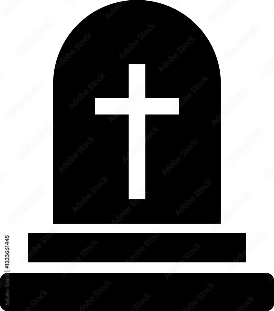 Rounded Filled Tombstone Icon Rounded Filled Tombstone Icon
