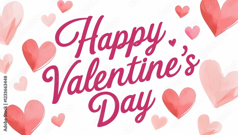 Valentines Day greeting card with hearts Valentines Day greeting card with hearts