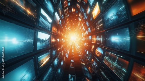 digital abstract background, monitor, news, television, speed, motion, security, breaking news, breaking news