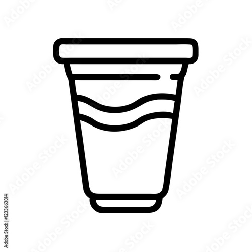 plastic cup icon design