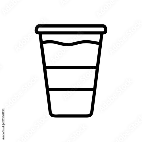 plastic cup icon design