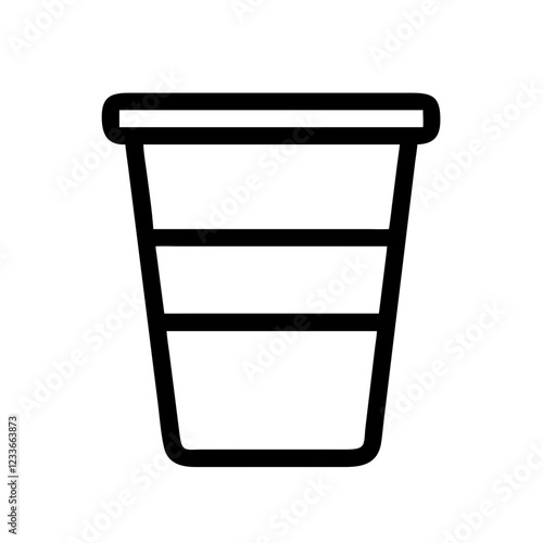 plastic cup icon design