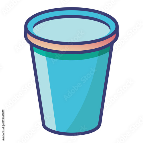 plastic cup icon design