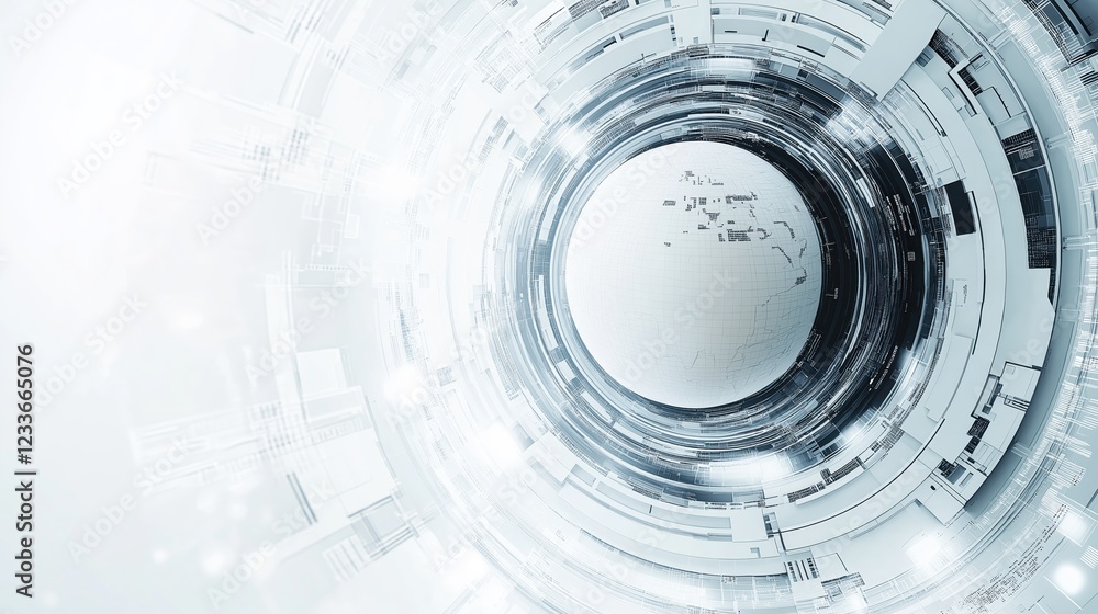 Obraz premium Digital background perfect for tech processes, neural networks, artificial intelligence, data transfer and security, ai generated background for digital storage, multimedia presentations