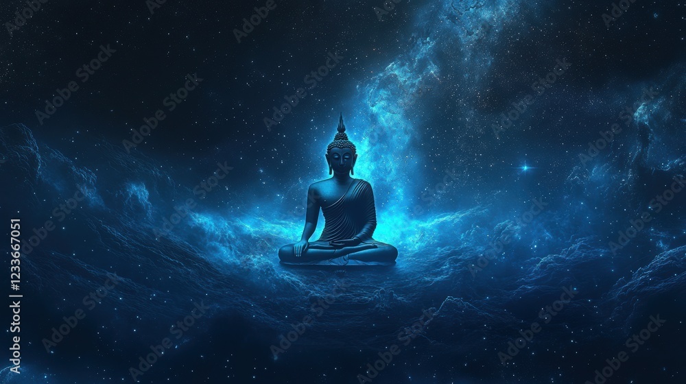 A person is doing medication with tranquil peaceful settings. A person is doing medication with tranquil peaceful settings.