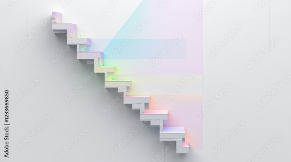 Exploring the Intersection of Modern Architecture and Abstract Design with Colorful Light Reflections Exploring the Intersection of Modern Architecture and Abstract Design with Colorful Light Reflections