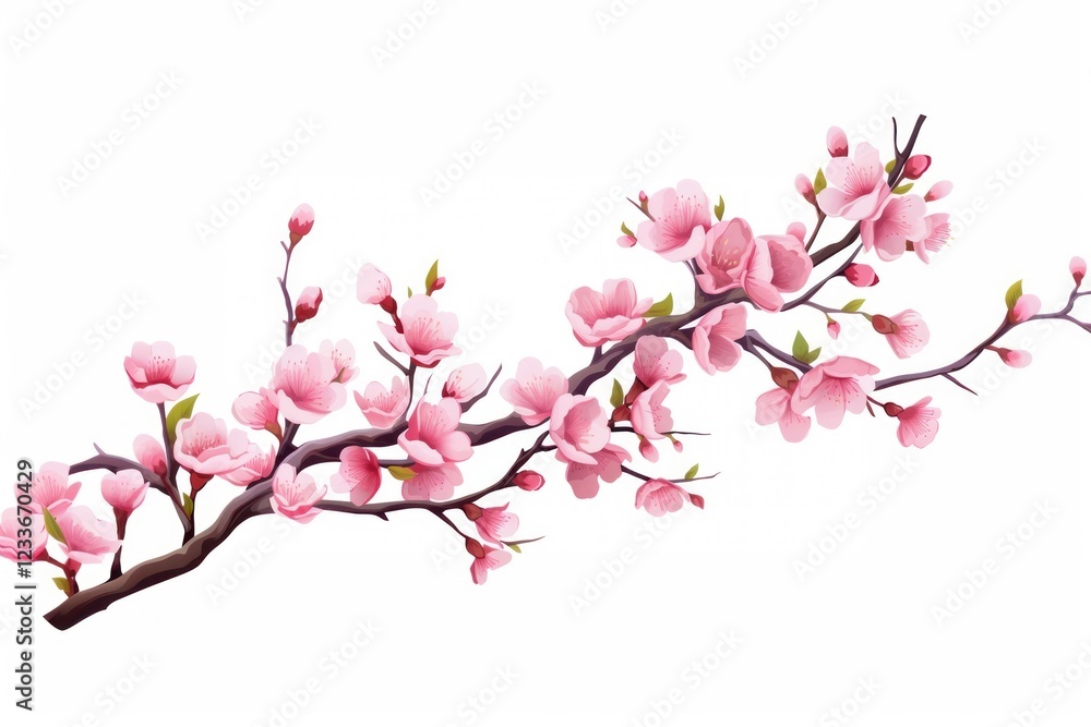 Blossom flower branch plant. Blossom flower branch plant.
