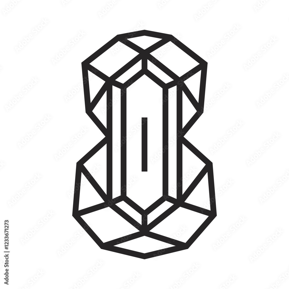 8 March logo concept made from lines. 8 number design for flyer, postcard, poster or banner. International Womens Day concept. 8 March logo concept made from lines. 8 number design for flyer, postcard, poster or banner. International Womens Day concept.