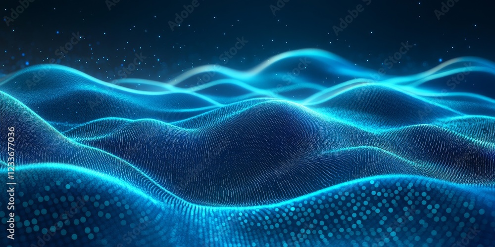 Abstract Blue Digital Landscape Abstract Blue Digital Landscape