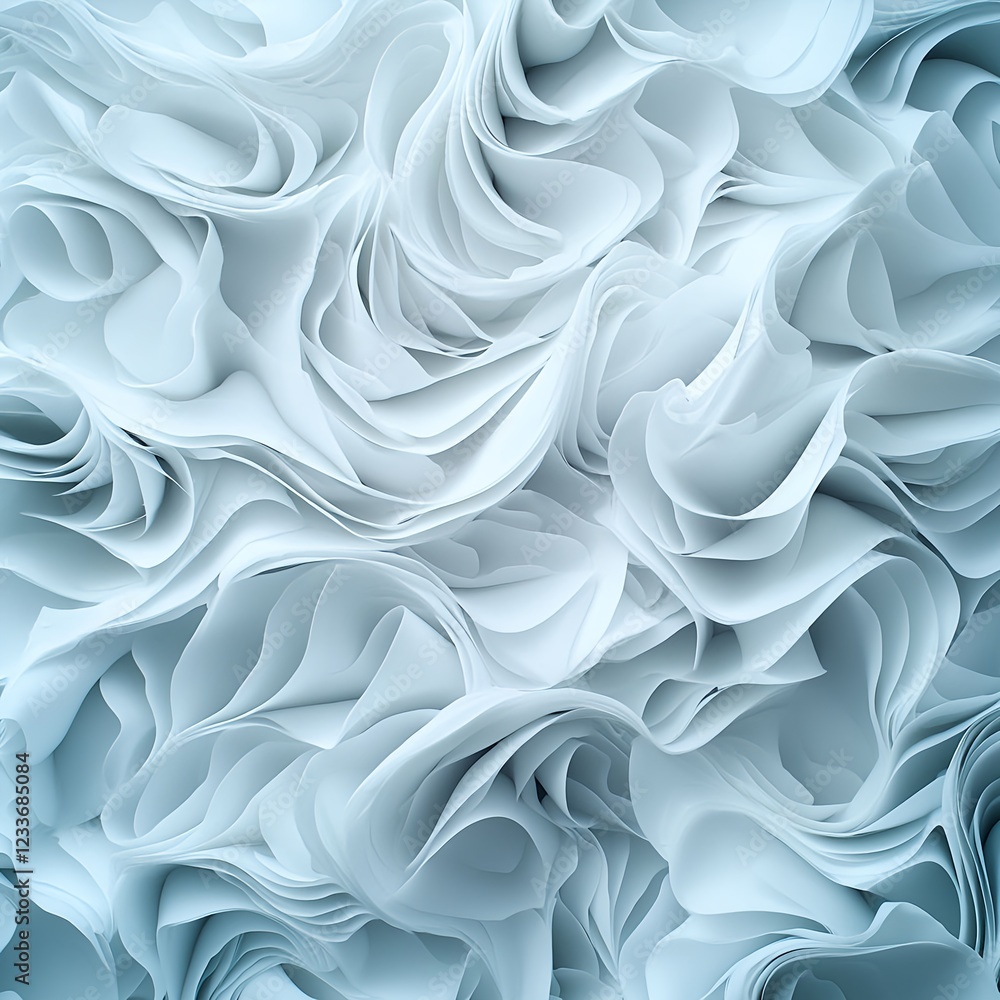 Obraz premium Abstract Blue and White Paper Swirl Texture