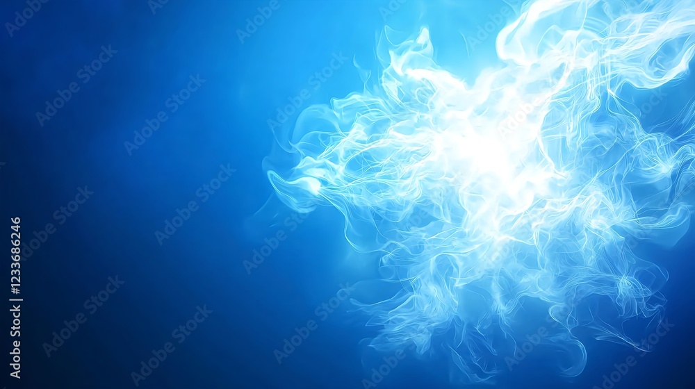 Fototapeta premium Abstract Blue Light Energy Particles Background
