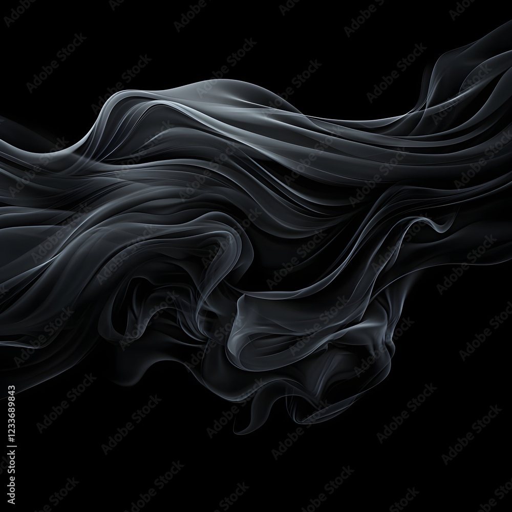 Fototapeta premium Abstract Dark Gray Fabric Drape