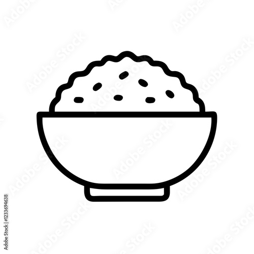 rice bowl icon design