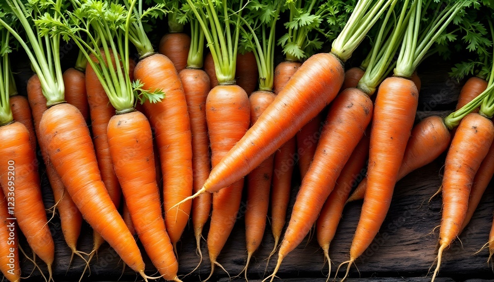 Fresh Organic Carrots Harvest Healthy Vegetable Produce Fresh Organic Carrots Harvest Healthy Vegetable Produce