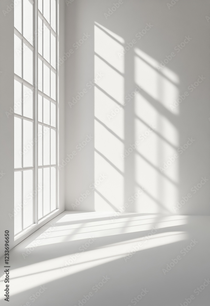 A clean, white room with sunlight streaming in through the window modern empty interior
A clean, white room with sunlight streaming in through the window modern empty interior