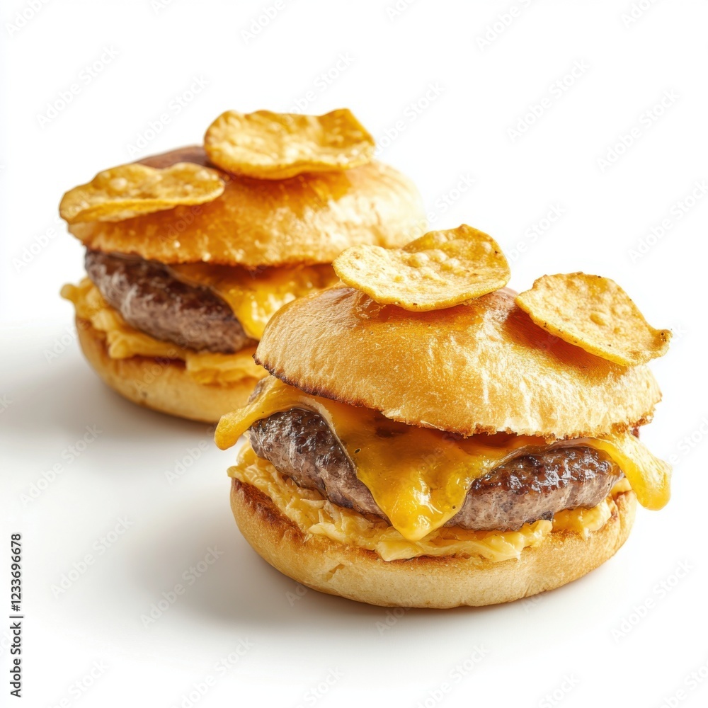 Keto sliders with cheese crisps 