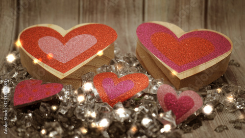 Valentines Day with pictures of flowers, hearts and Background make you feel the Love in the Air