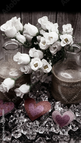Valentines Day with pictures of flowers, hearts and Background make you feel the Love in the Air