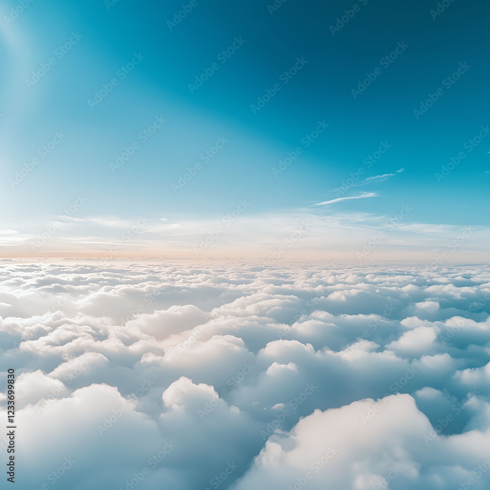 Fototapeta premium Aerial View of a Sea of White Clouds