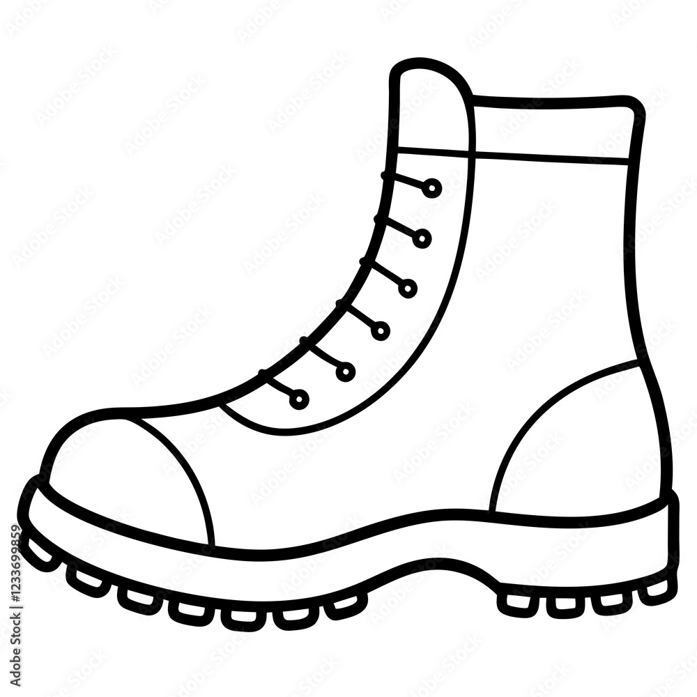 Classic Work Boots Vector Art Classic Work Boots Vector Art
