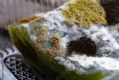Mold grow on food after long time storage.