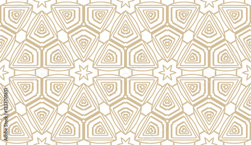 Stylish background with seamless geometric ornament. Vector illustration for design, interior, fashion