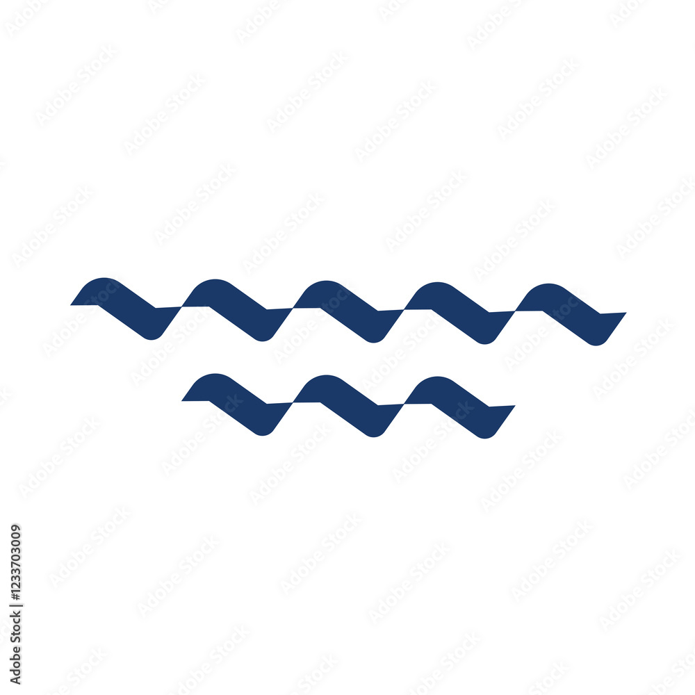 Obraz premium Wave Logo Vector Art, Icons, and Graphics