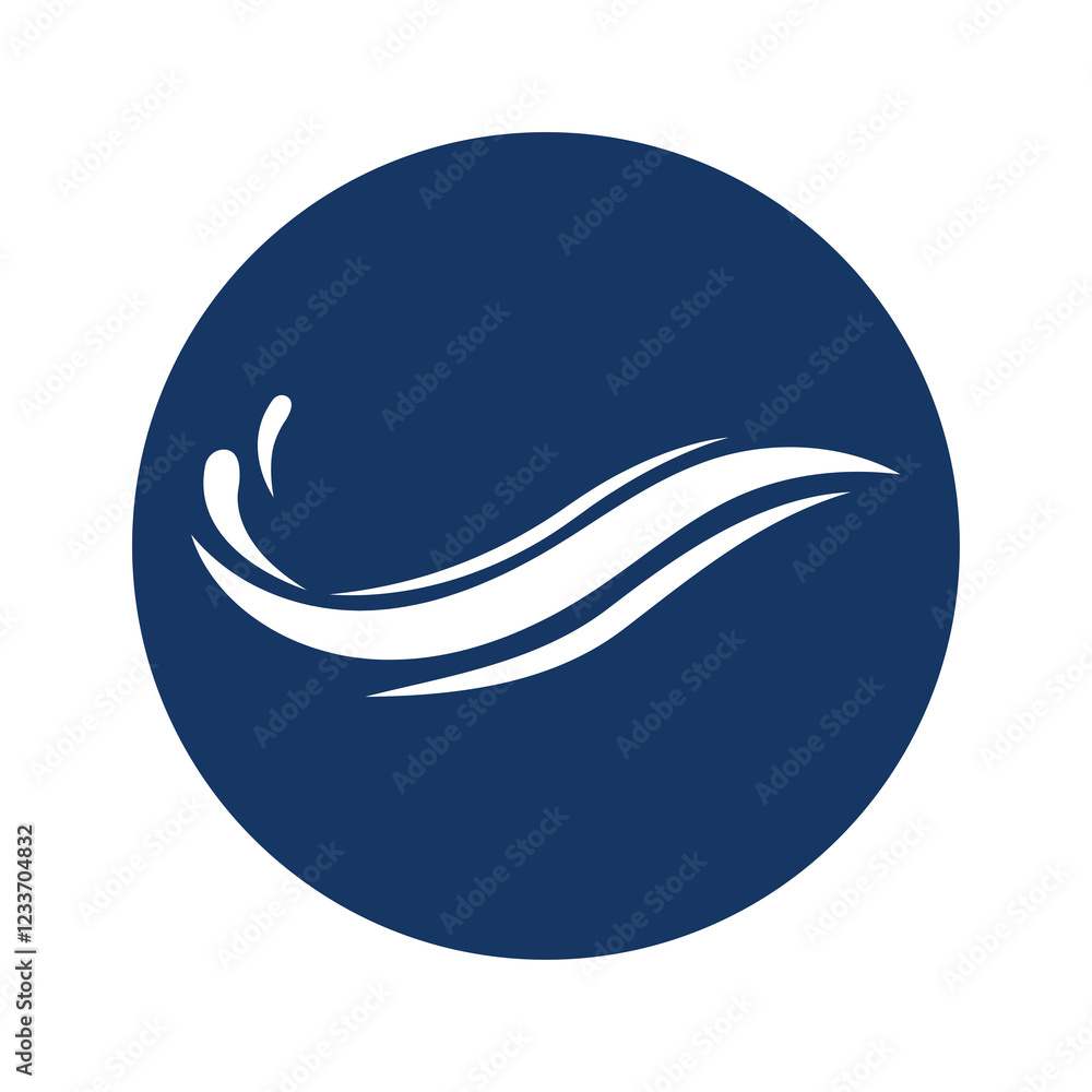 Obraz premium Wave Logo Vector Art, Icons, and Graphics