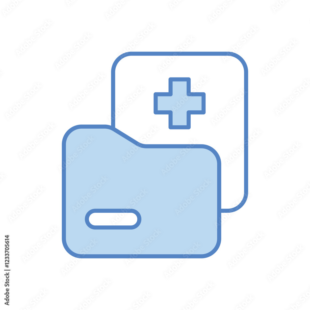 Medical Folder icon design stock illustration Medical Folder icon design stock illustration