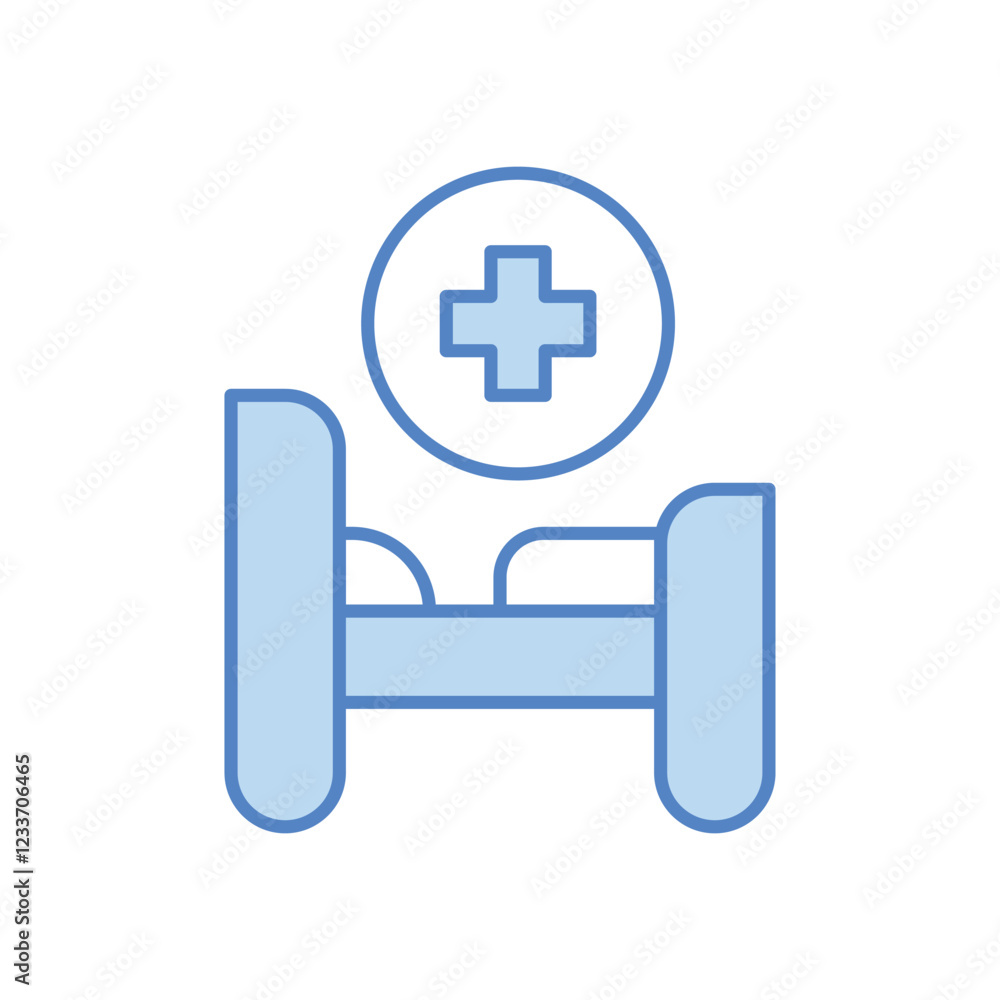 Medical Bed icon design stock illustration Medical Bed icon design stock illustration