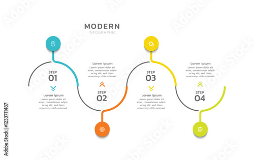 Presentation business infographic template colorful design